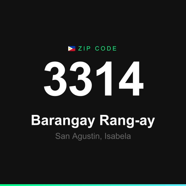 Shareable ZIP code 3314 card for Barangay Rang-ay