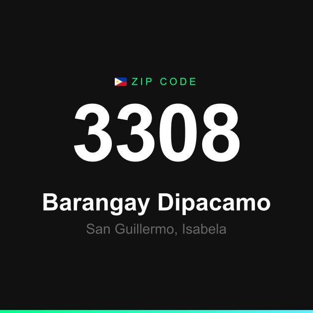 Shareable ZIP code 3308 card for Barangay Dipacamo