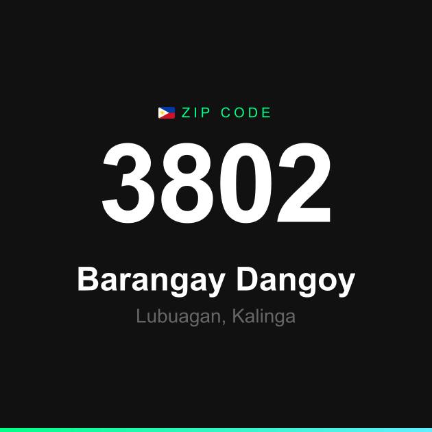Shareable ZIP code 3802 card for Barangay Dangoy