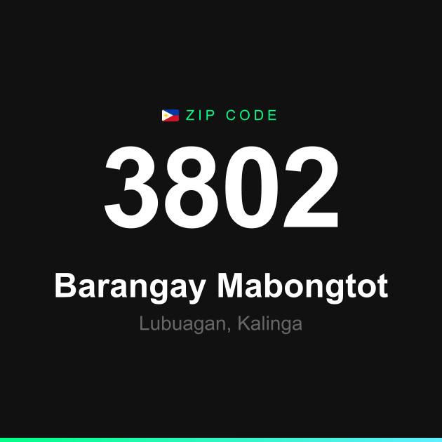 Shareable ZIP code 3802 card for Barangay Mabongtot