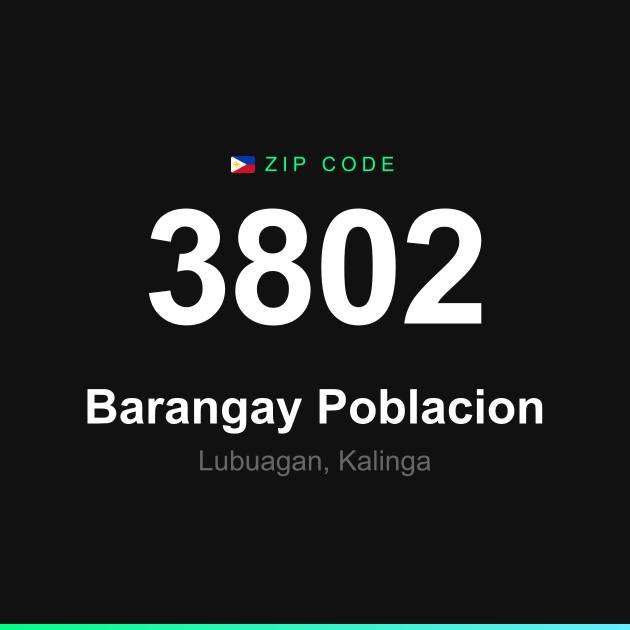 Shareable ZIP code 3802 card for Barangay Poblacion