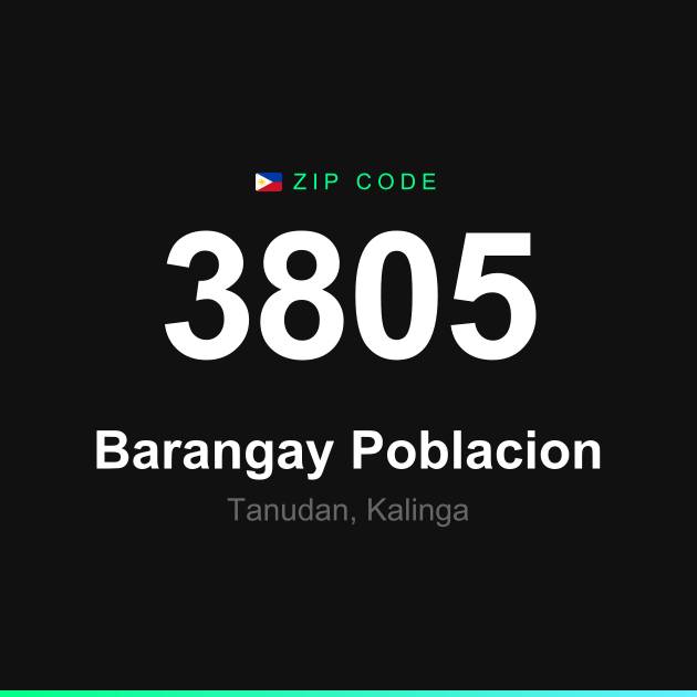 Shareable ZIP code 3805 card for Barangay Poblacion
