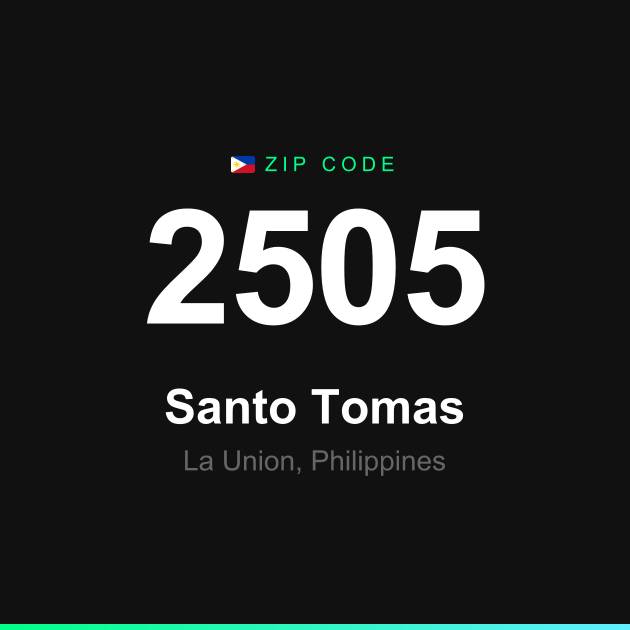 Shareable ZIP code 2505 card for Santo Tomas