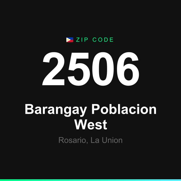 Shareable ZIP code 2506 card for Barangay Poblacion West