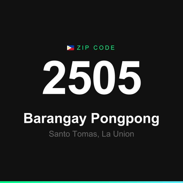 Shareable ZIP code 2505 card for Barangay Pongpong