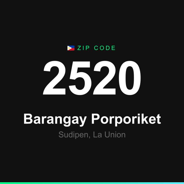 Shareable ZIP code 2520 card for Barangay Porporiket