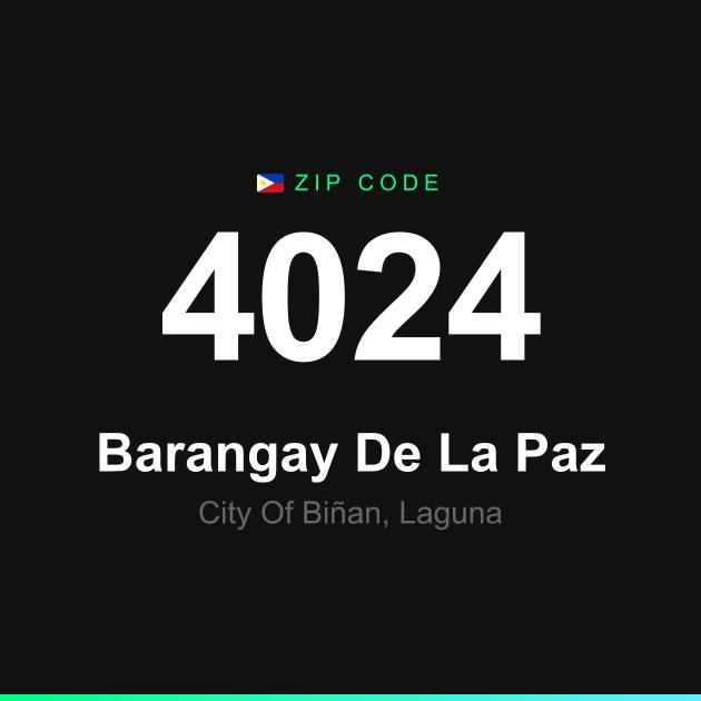Shareable ZIP code 4024 card for Barangay De La Paz