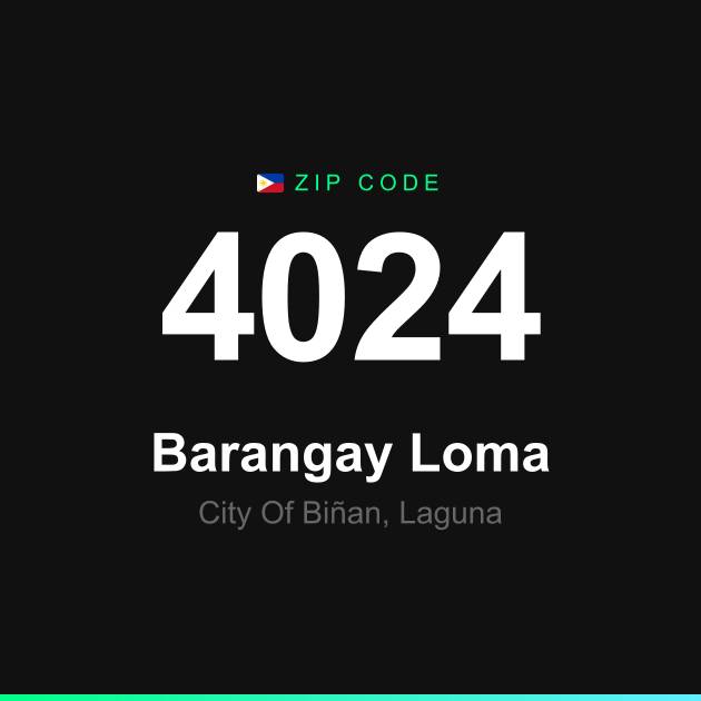 Shareable ZIP code 4024 card for Barangay Loma