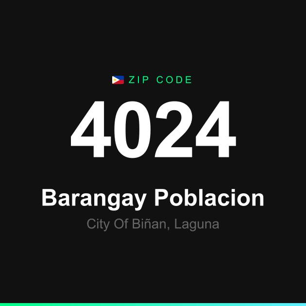 Shareable ZIP code 4024 card for Barangay Poblacion
