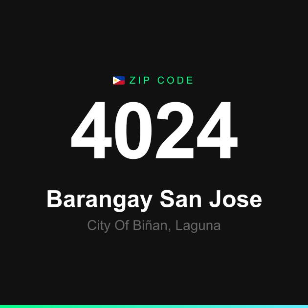Shareable ZIP code 4024 card for Barangay San Jose