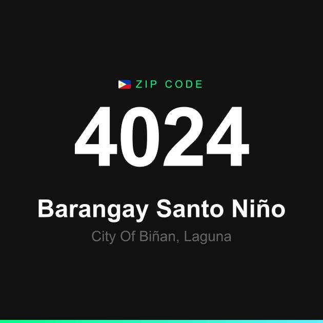 Shareable ZIP code 4024 card for Barangay Santo Niño