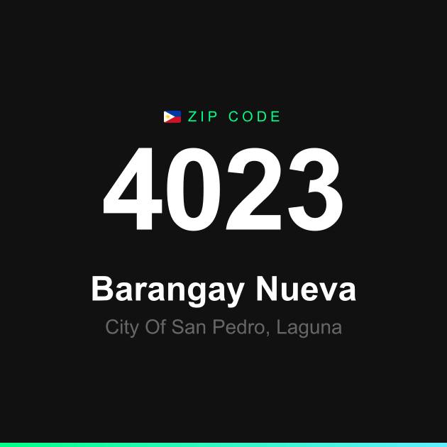 Shareable ZIP code 4023 card for Barangay Nueva