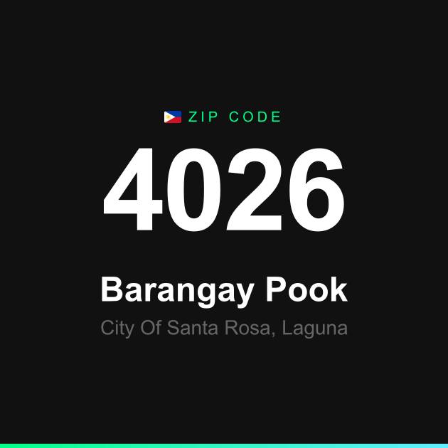 Shareable ZIP code 4026 card for Barangay Pook
