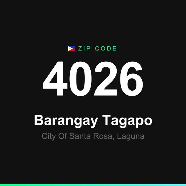 Shareable ZIP code 4026 card for Barangay Tagapo