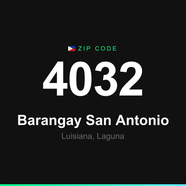 Shareable ZIP code 4032 card for Barangay San Antonio