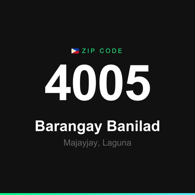 Shareable ZIP code 4005 card for Barangay Banilad