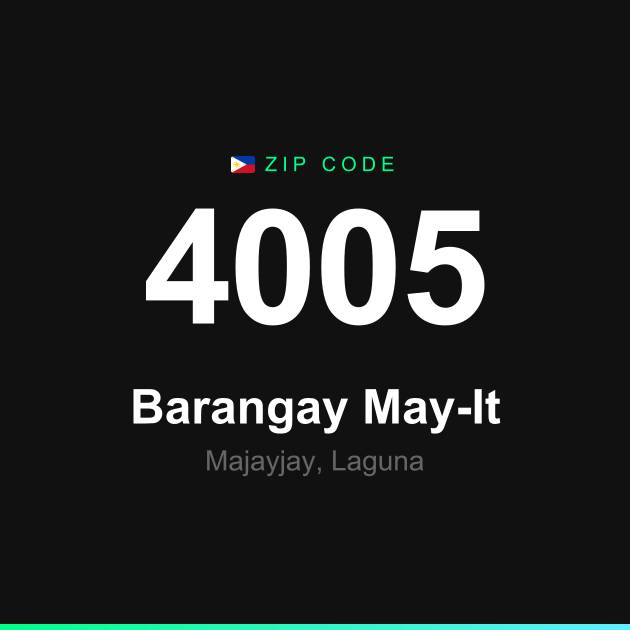 Shareable ZIP code 4005 card for Barangay May-It