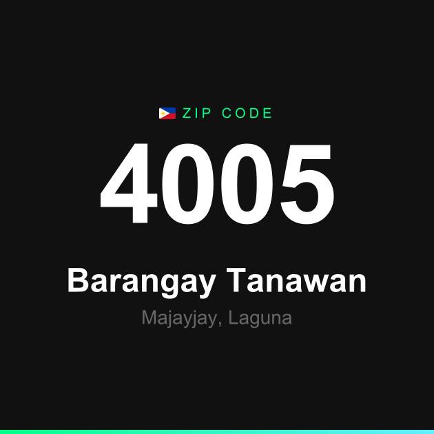 Shareable ZIP code 4005 card for Barangay Tanawan