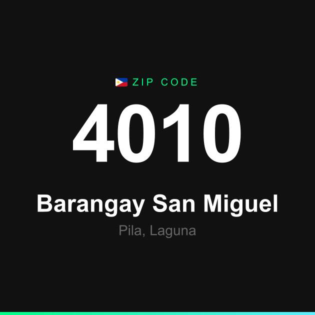 Shareable ZIP code 4010 card for Barangay San Miguel