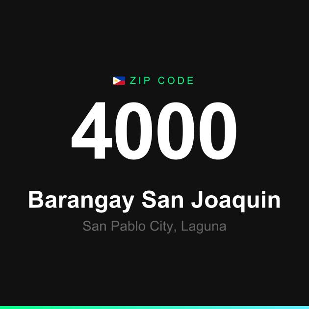 Shareable ZIP code 4000 card for Barangay San Joaquin