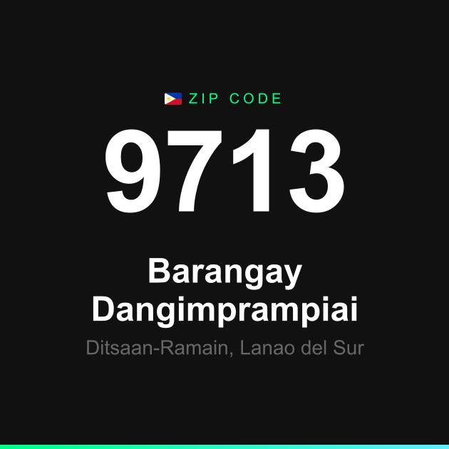 Shareable ZIP code 9713 card for Barangay Dangimprampiai