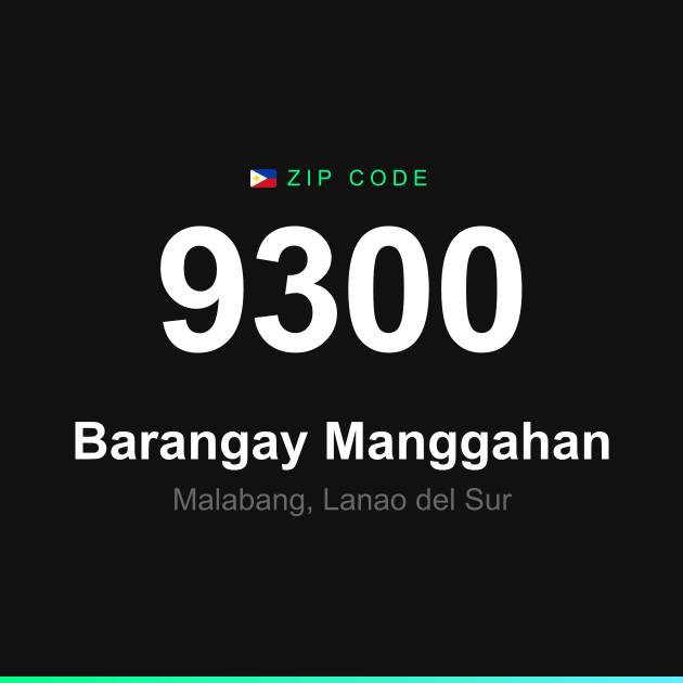 Shareable ZIP code 9300 card for Barangay Manggahan