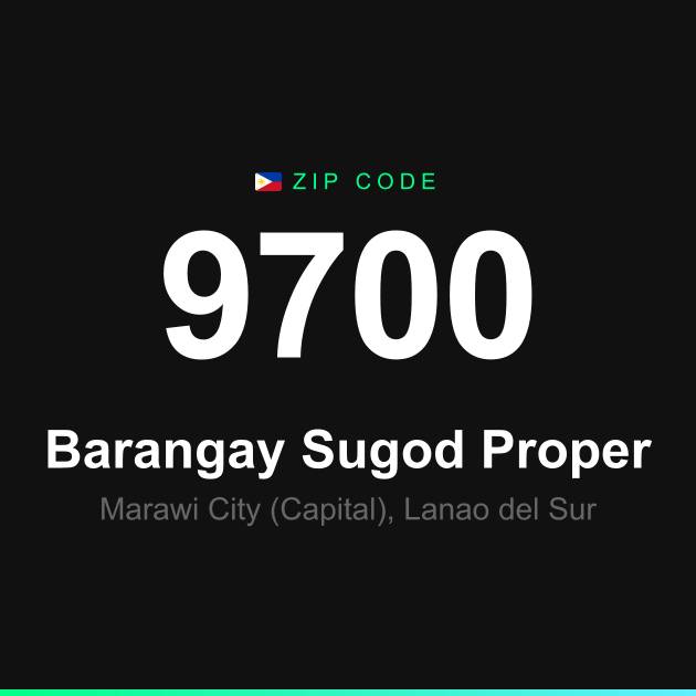 Shareable ZIP code 9700 card for Barangay Sugod Proper