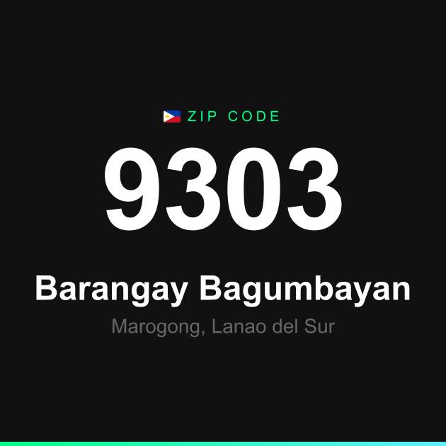 Shareable ZIP code 9303 card for Barangay Bagumbayan