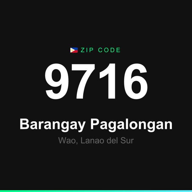 Shareable ZIP code 9716 card for Barangay Pagalongan