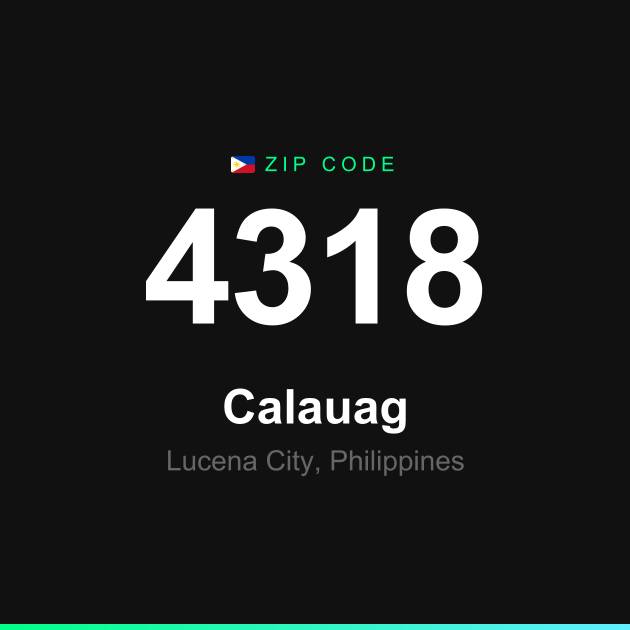 Shareable ZIP code 4318 card for Calauag