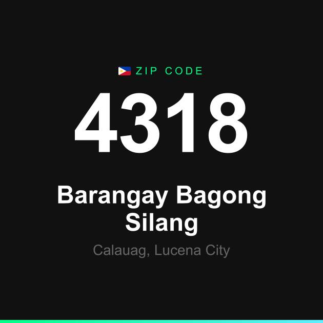 Shareable ZIP code 4318 card for Barangay Bagong Silang