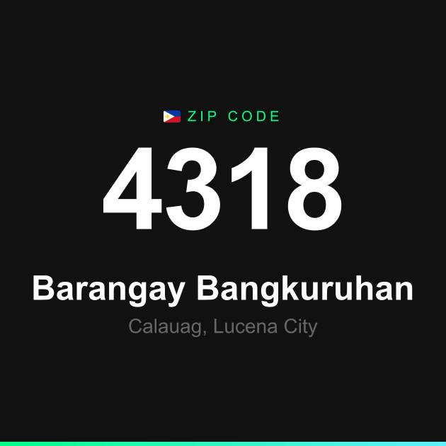 Shareable ZIP code 4318 card for Barangay Bangkuruhan