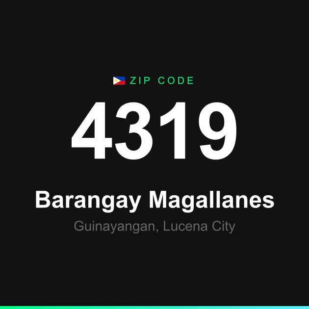 Shareable ZIP code 4319 card for Barangay Magallanes