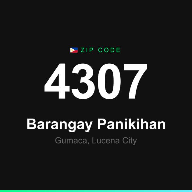 Shareable ZIP code 4307 card for Barangay Panikihan