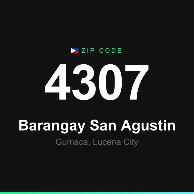 Shareable ZIP code 4307 card for Barangay San Agustin