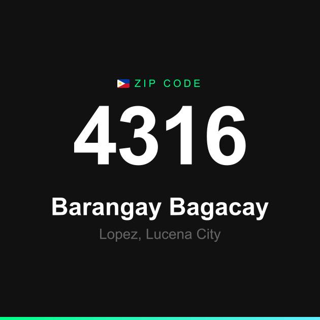 Shareable ZIP code 4316 card for Barangay Bagacay