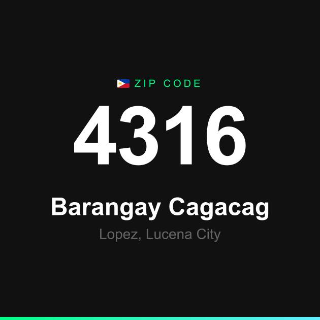 Shareable ZIP code 4316 card for Barangay Cagacag