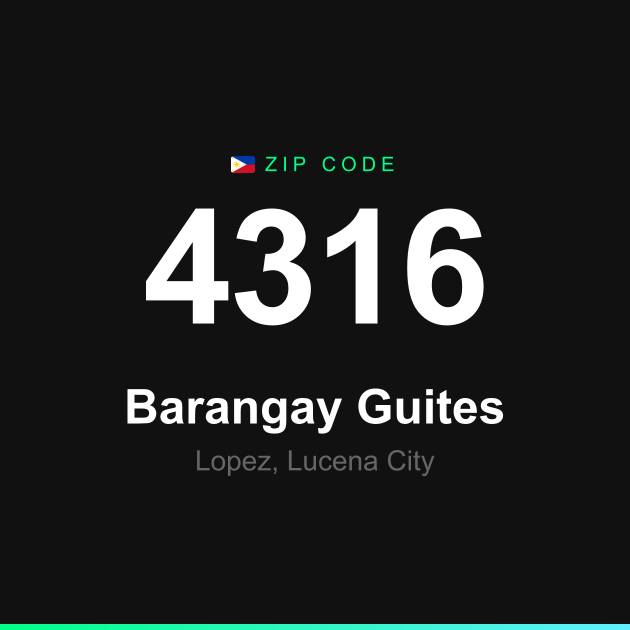 Shareable ZIP code 4316 card for Barangay Guites