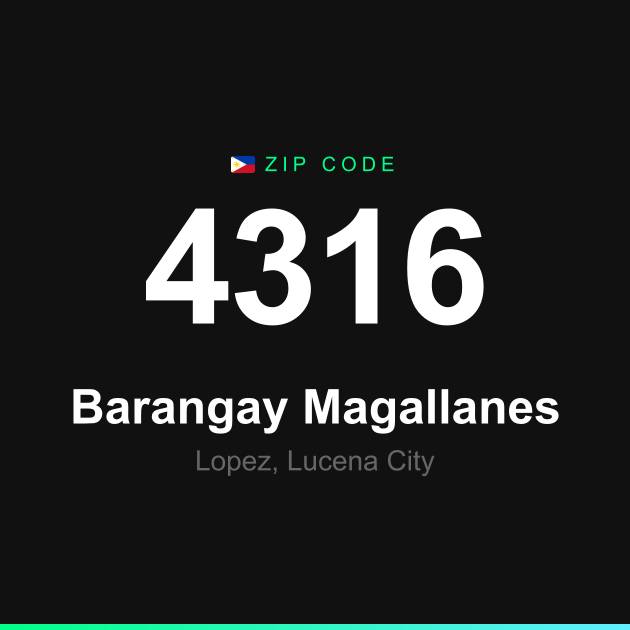 Shareable ZIP code 4316 card for Barangay Magallanes