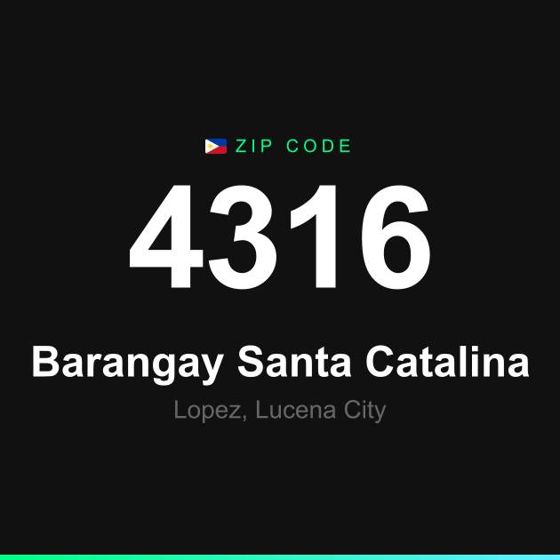 Shareable ZIP code 4316 card for Barangay Santa Catalina