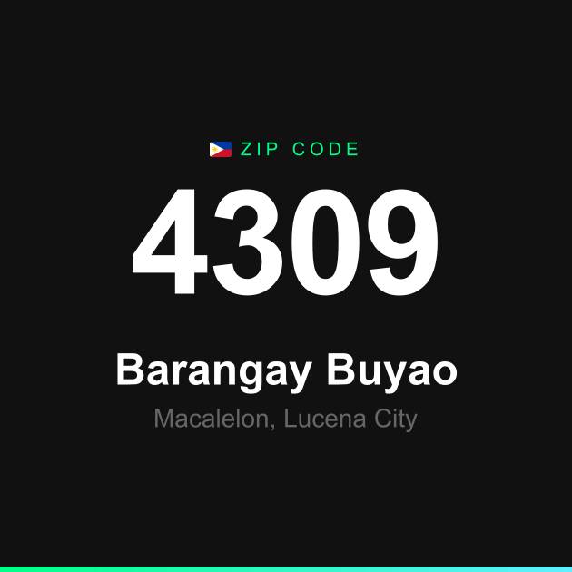 Shareable ZIP code 4309 card for Barangay Buyao