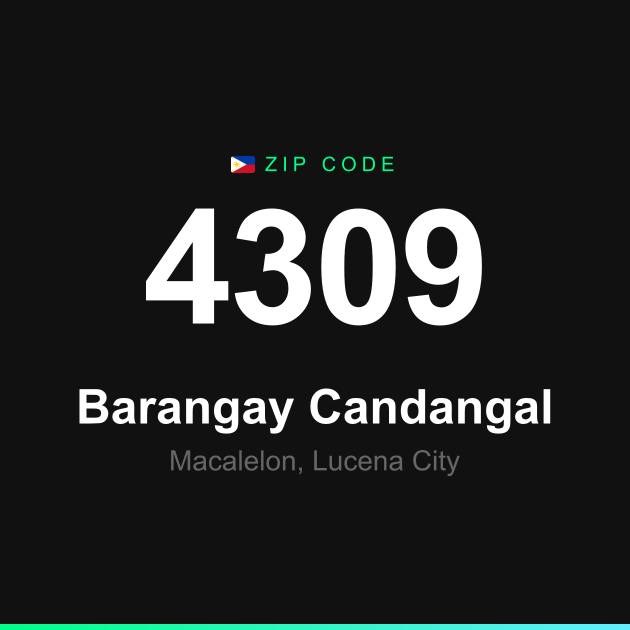 Shareable ZIP code 4309 card for Barangay Candangal