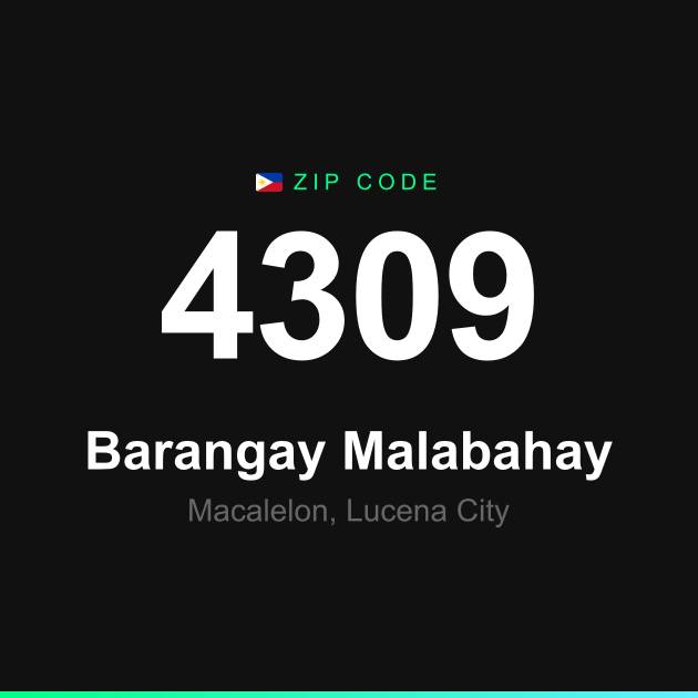 Shareable ZIP code 4309 card for Barangay Malabahay