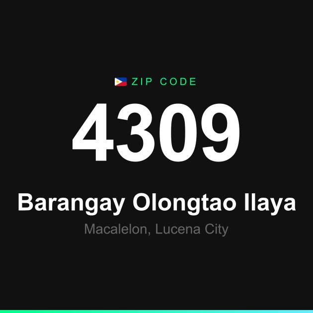 Shareable ZIP code 4309 card for Barangay Olongtao Ilaya