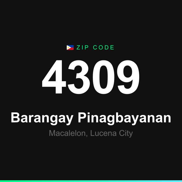 Shareable ZIP code 4309 card for Barangay Pinagbayanan