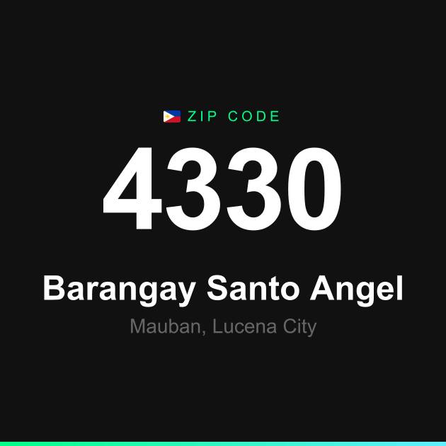 Shareable ZIP code 4330 card for Barangay Santo Angel