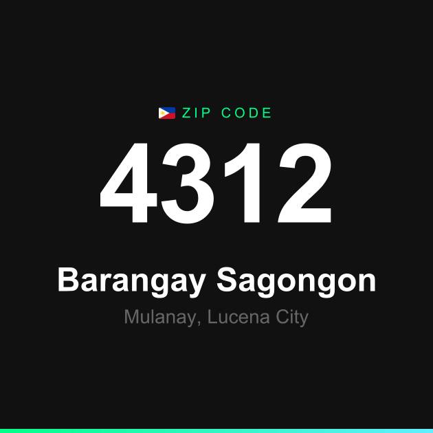 Shareable ZIP code 4312 card for Barangay Sagongon