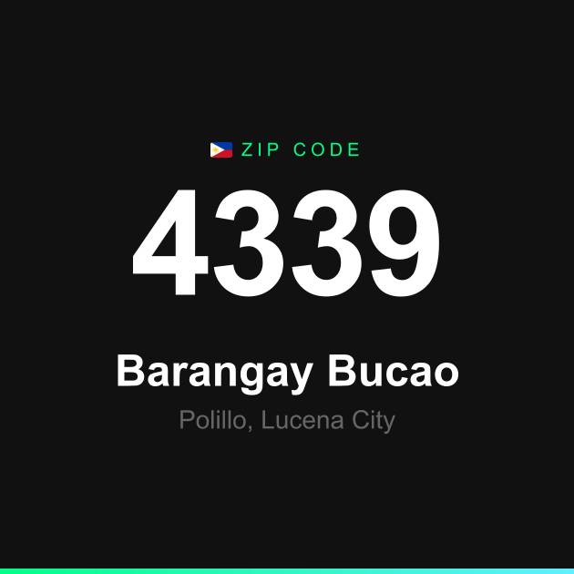 Shareable ZIP code 4339 card for Barangay Bucao