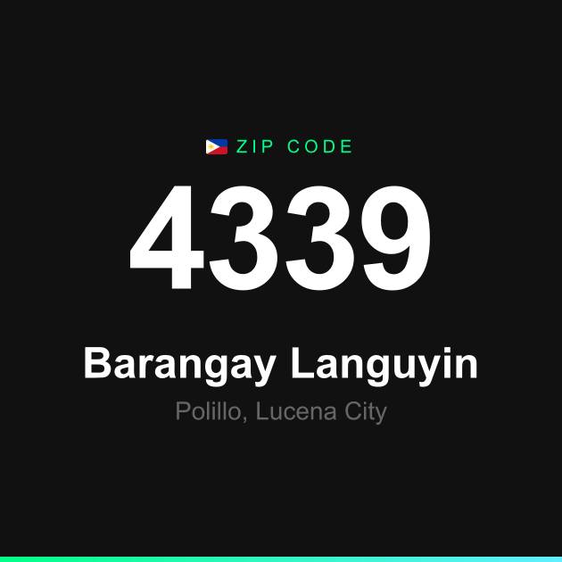 Shareable ZIP code 4339 card for Barangay Languyin