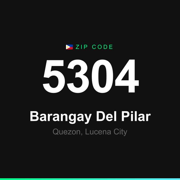 Shareable ZIP code 5304 card for Barangay Del Pilar